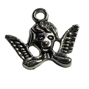 Dog Angel Pendant Silver Tone Charm Bracelet Necklace  Jewelry Craft Dangle Spir